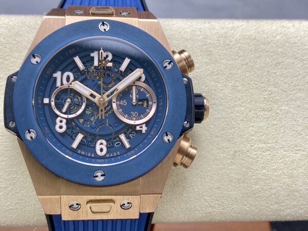 Hublot Big Bang 411.OX.1180.RX.1704 45mm with Blue Rubber Strap - Image 2