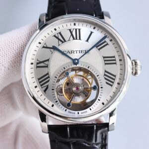 Cartier Rotonde de Cartier Tourbillon W155621 Watch with White Dial 45mm