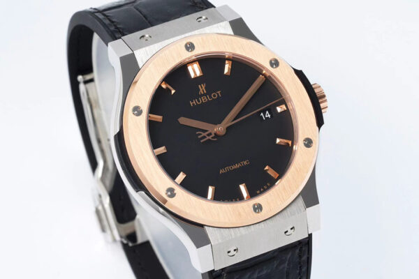 Hublot 42mm with Black Dial and Black Leather Strap - Image 3