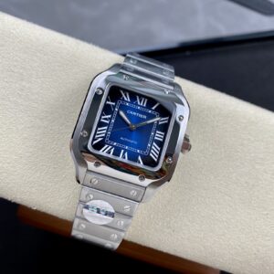 WSSA0063 Cartier 35.1mm Santos Automatic Stainless Steel Watch with Roman Numeral Dial