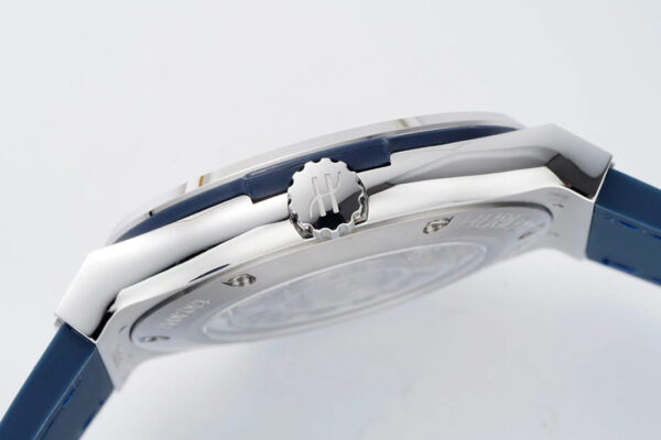 Hublot 42mm with Blue Dial and Blue Leather Strap - Image 5