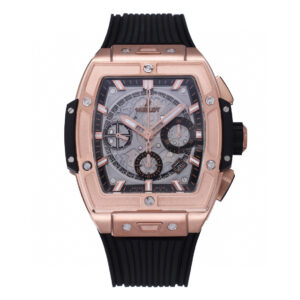 Hublot 42mm Big Bang Rose Gold Case 642.OX.0180.RX with White Dial and Black Rubber Strap