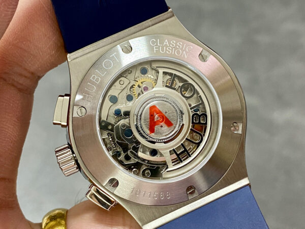 Hublot 45mm with Blue Dial and Blue Rubber Strap - Image 5