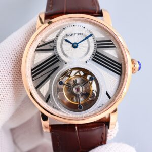 Cartier Rotonde de Cartier Tourbillon W1556230 Watch with White Dial 45mm