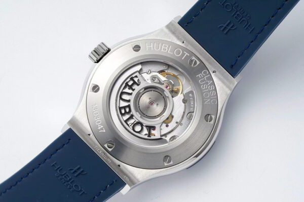 Hublot 42mm with Blue Dial and Blue Leather Strap - Image 7