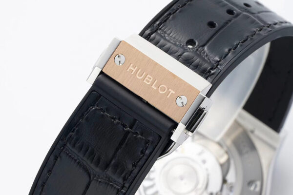Hublot 42mm with Black Dial and Black Leather Strap - Image 8